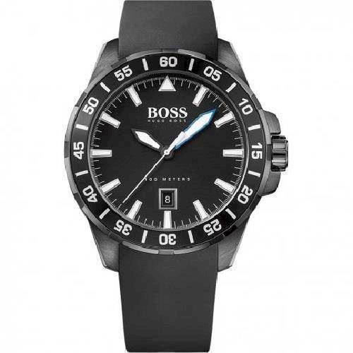 Image of fra Hugo Boss IP Sort Deep Ocean Quartz herre ur